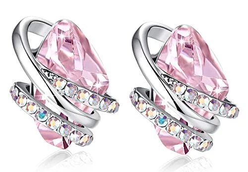 Silver October Birthstone Stud Earrings