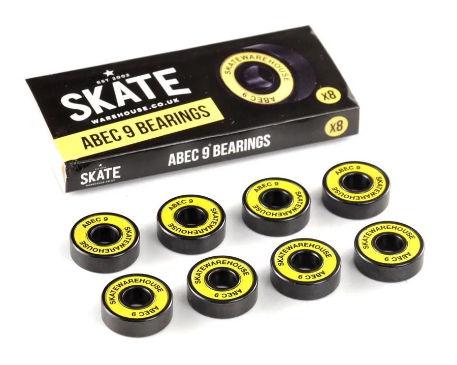 Skatewarehouse Conical Wheels with ABEC 9 Bearings Pre Installed