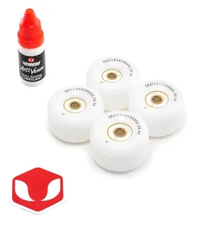 Skatewarehouse Conical Wheels with Gold Bearings Pre Installed