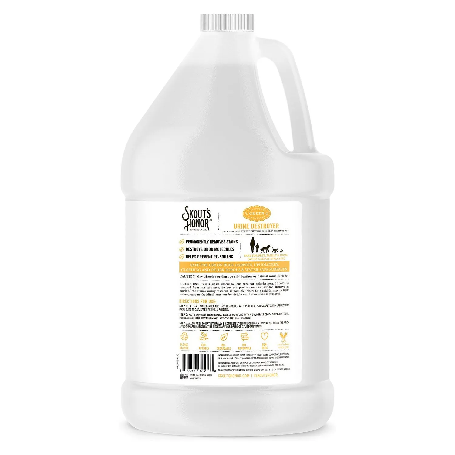 SKOUT'S HONOR Professional Strength Urine Destroyer for Dogs (1-gallon bottle)