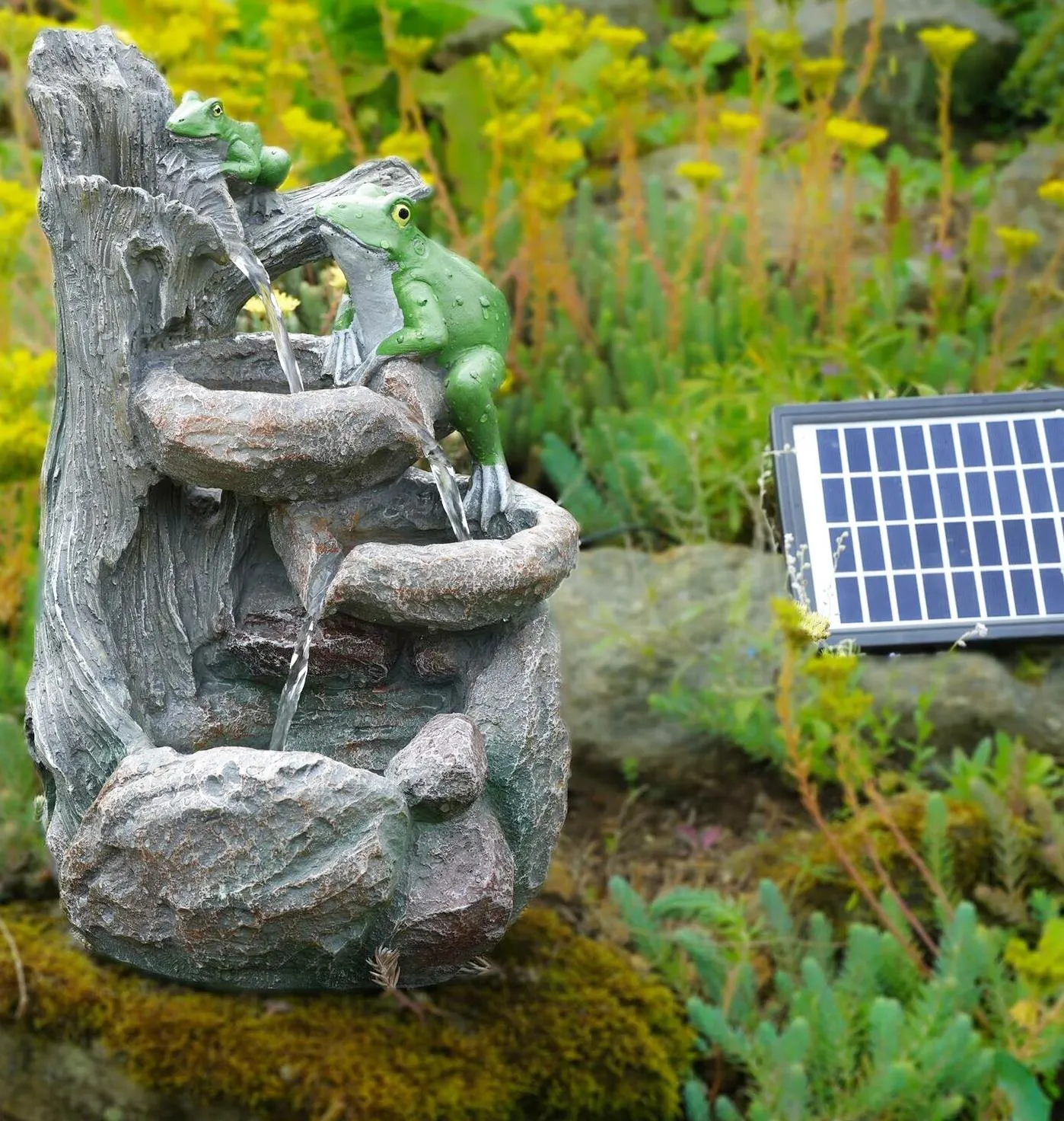 Solar Frog Fountain