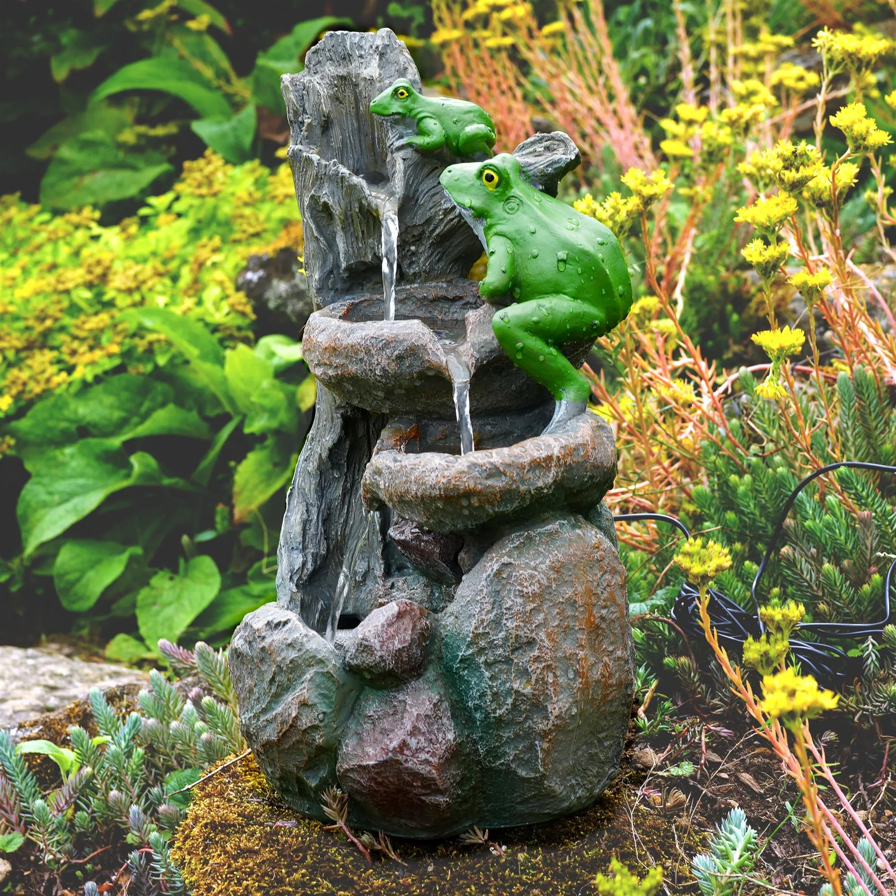 Solar Frog Fountain