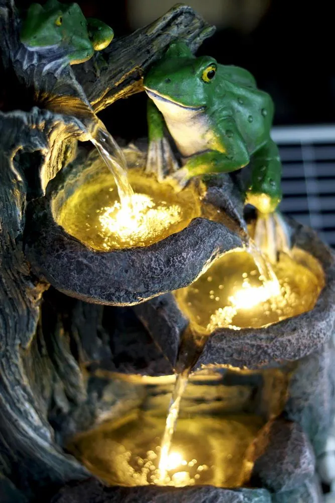 Solar Frog Fountain
