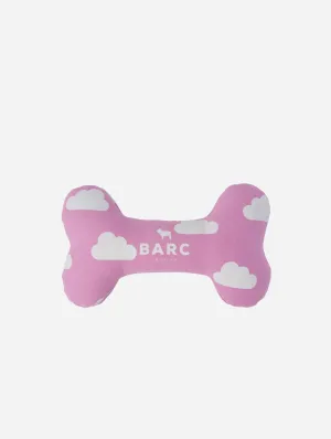 Squeaky Canvas Dog Bone Toy | Cloud Print