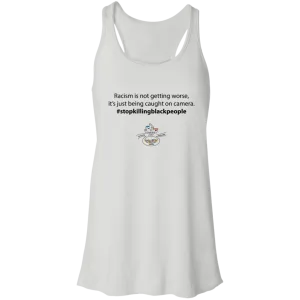 Stop Killing Black People Flowy Racerback Tank - Feminine - Choose White or Red