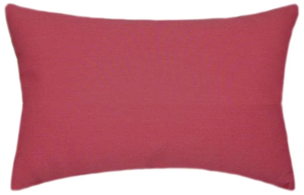 Sunbrella® Canvas Blush Pink/Red Indoor/Outdoor Solid Color Pillow