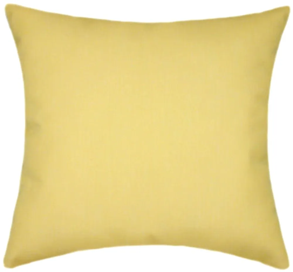 Sunbrella® Canvas Buttercup Indoor/Outdoor Solid Color Pillow