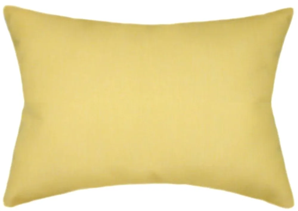 Sunbrella® Canvas Buttercup Indoor/Outdoor Solid Color Pillow