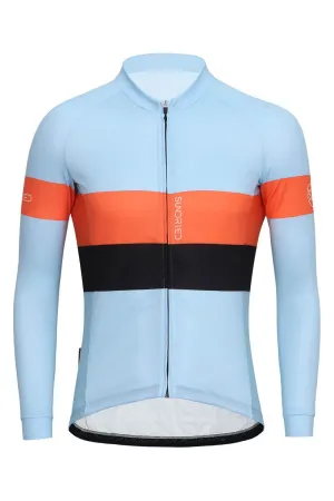 Sundried Sky Stripe Men's Long Sleeve Cycle Jersey