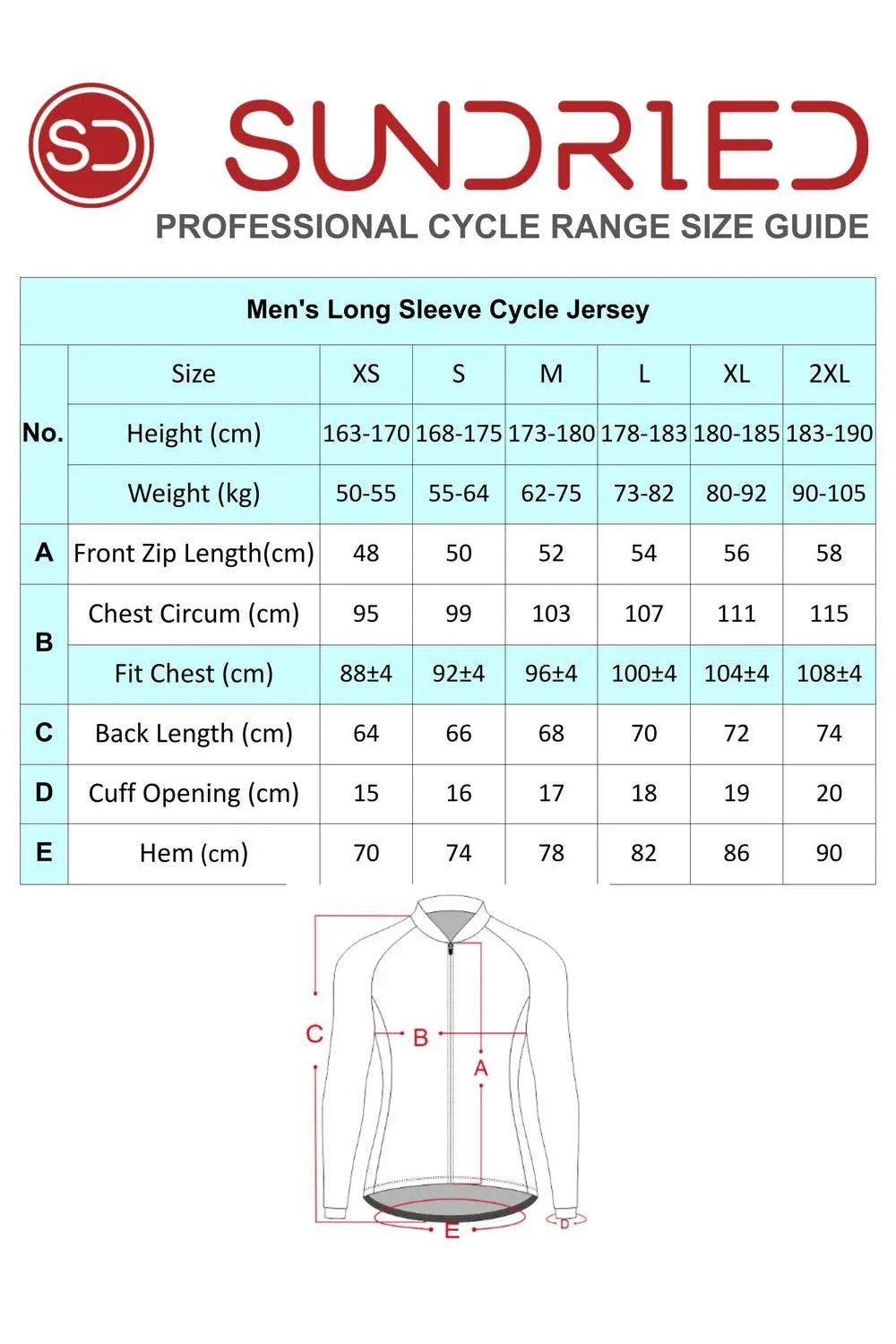 Sundried Sky Stripe Men's Long Sleeve Cycle Jersey