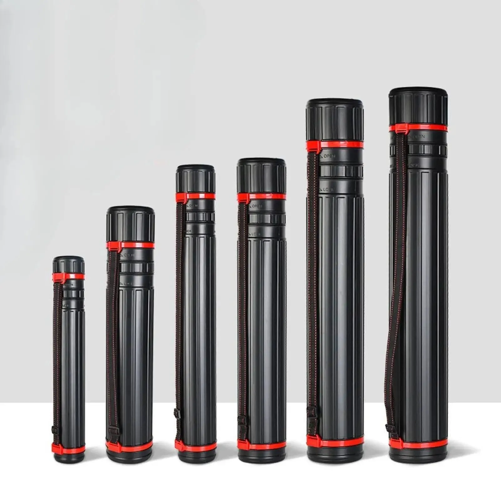 Telescoping Art Transport Tube Easy to Store Retractable Drawing Cylinder for Outdoor Maps Canvas Traveling Document Students