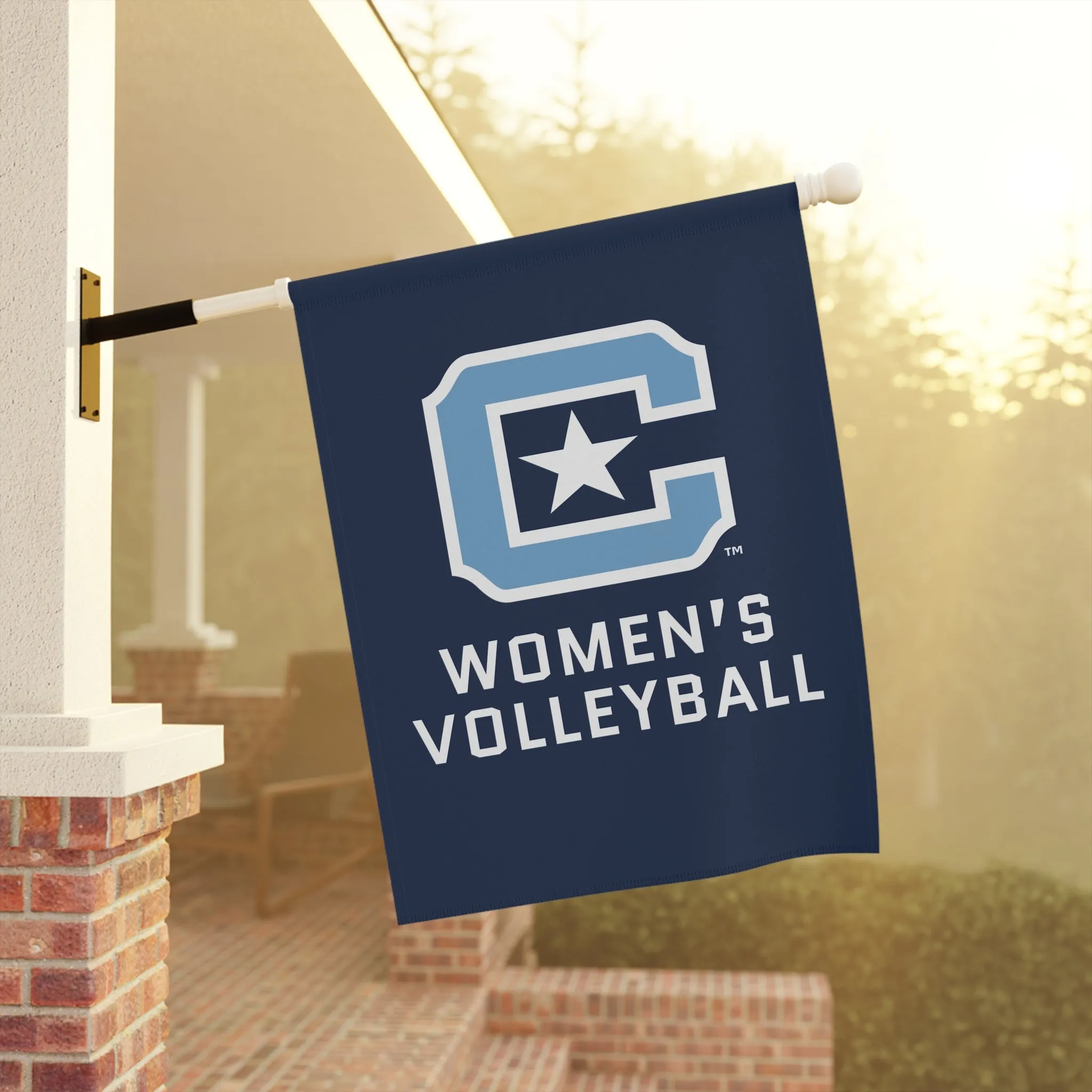 The Citadel C, Sports - Women's Volleyball, Garden & House Banner 12"x18"