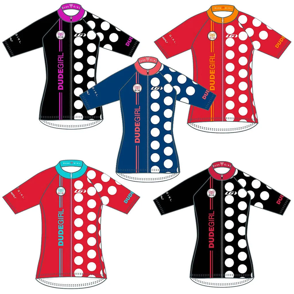 The Dots Cycling Jerseys - Black/Masai