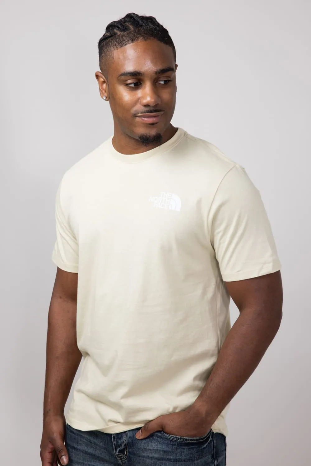 The North Face Box Logo T-Shirt for Men in Gravel | NF0A812H-8X2-TAN