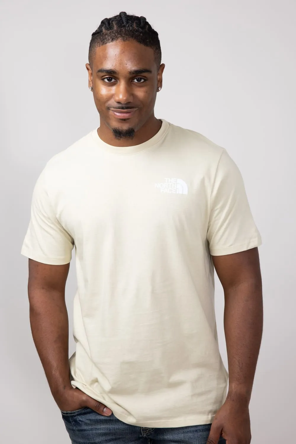 The North Face Box Logo T-Shirt for Men in Gravel | NF0A812H-8X2-TAN