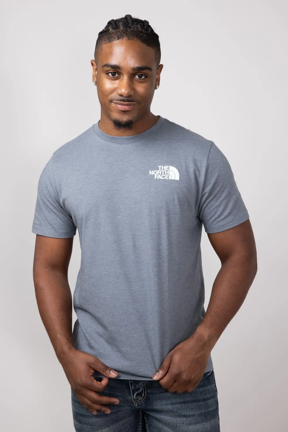 The North Face Box Logo T-Shirt for Men in Grey | NF0A812H-L28-GRY