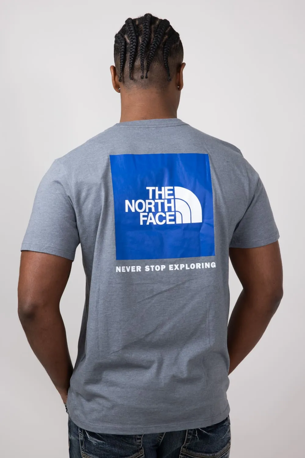The North Face Box Logo T-Shirt for Men in Grey | NF0A812H-L28-GRY