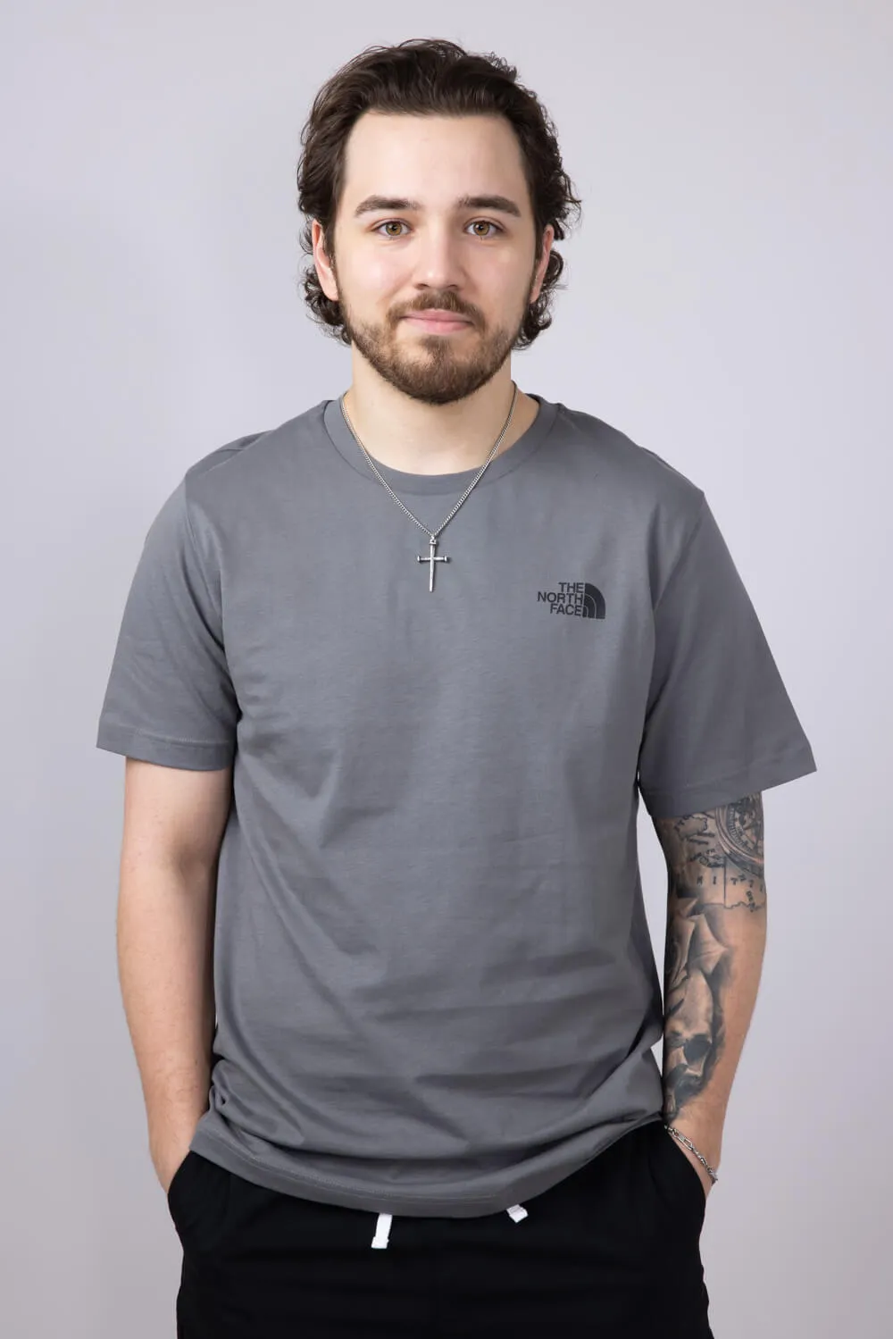 The North Face Celebration Box Graphic T-Shirt for Men in Grey | NF0A87NV-0UZ-GREY