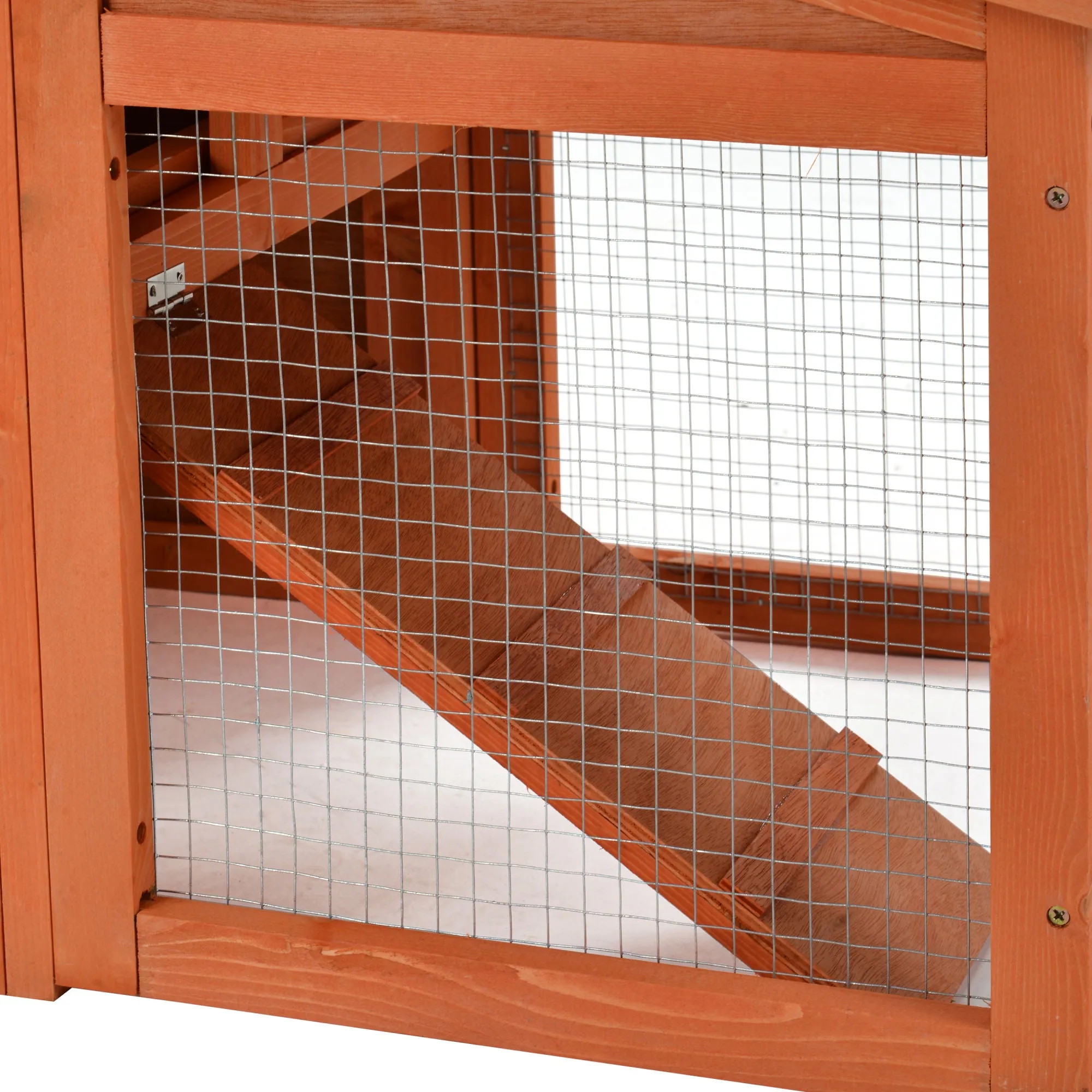 Topmax 70-Inch Wood Rabbit Hutch Outdoor Pet House Chicken Coop