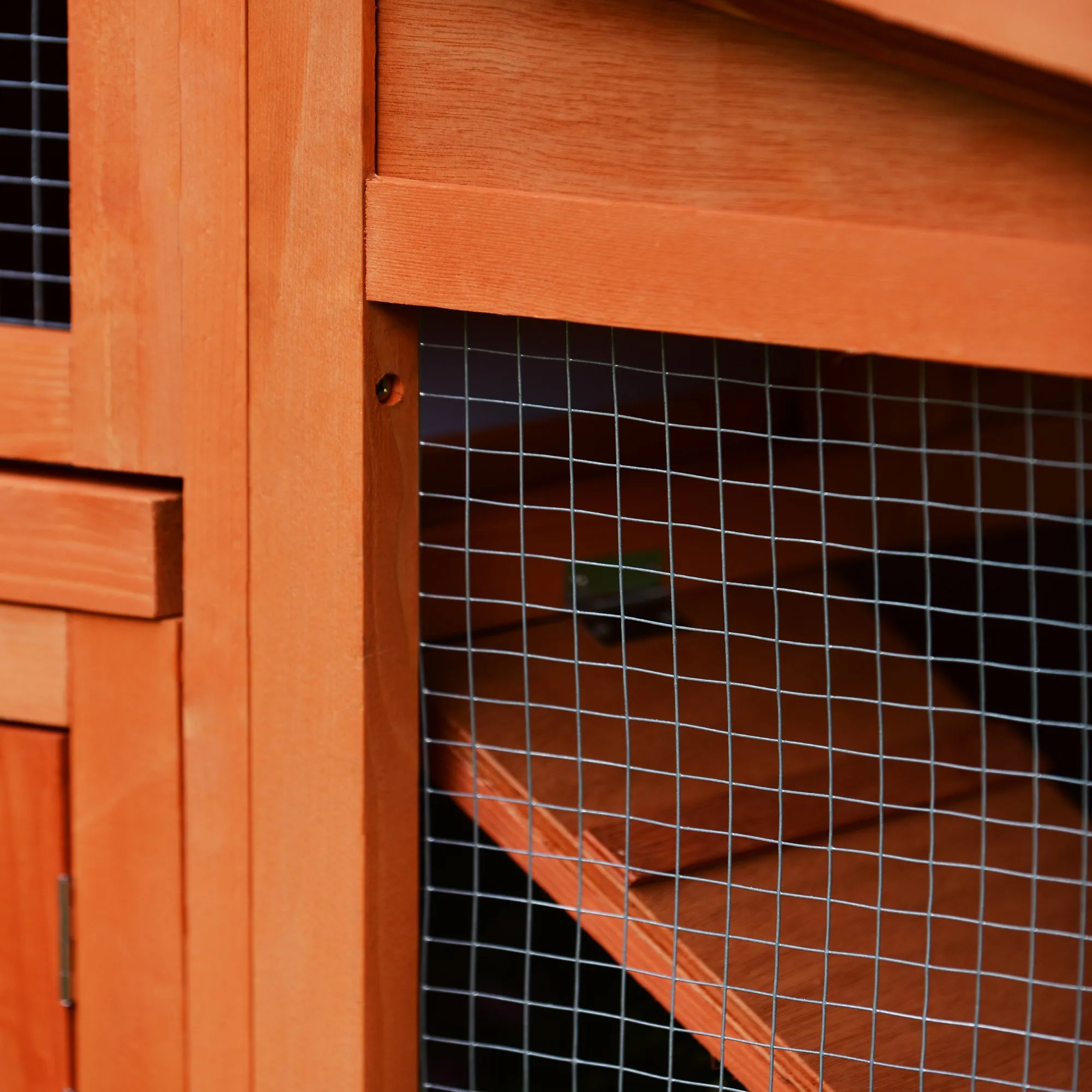 Topmax 70-Inch Wood Rabbit Hutch Outdoor Pet House Chicken Coop