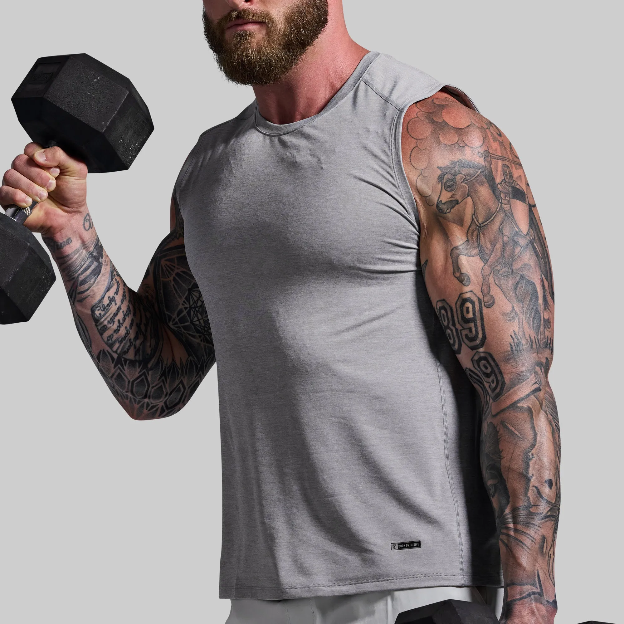 Training Muscle Tank (Light Heather Grey)