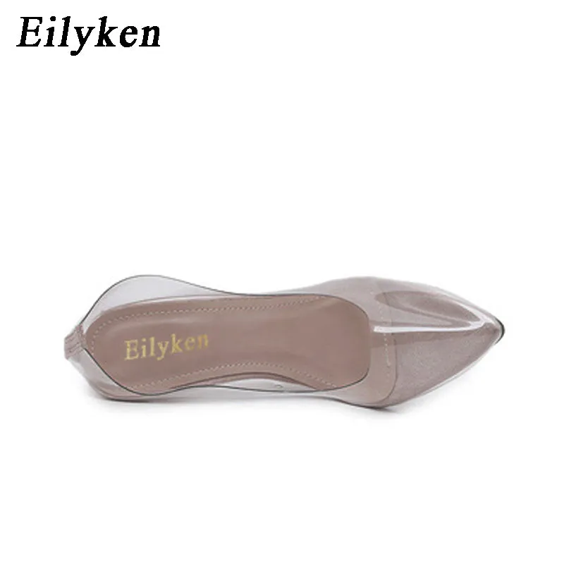 Transparent Super High Heels Sexy Pointed Toe Slip-on