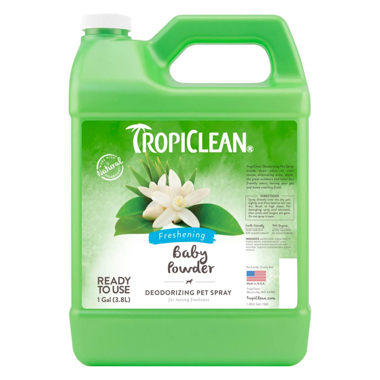 TropiClean Baby Powder Deodorizer Refill (1-gallon bottle)