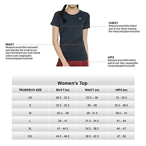 TRUEREVO Women's T-Shirt (161126MBLKCYLW_S_Black & Yellow_Small)