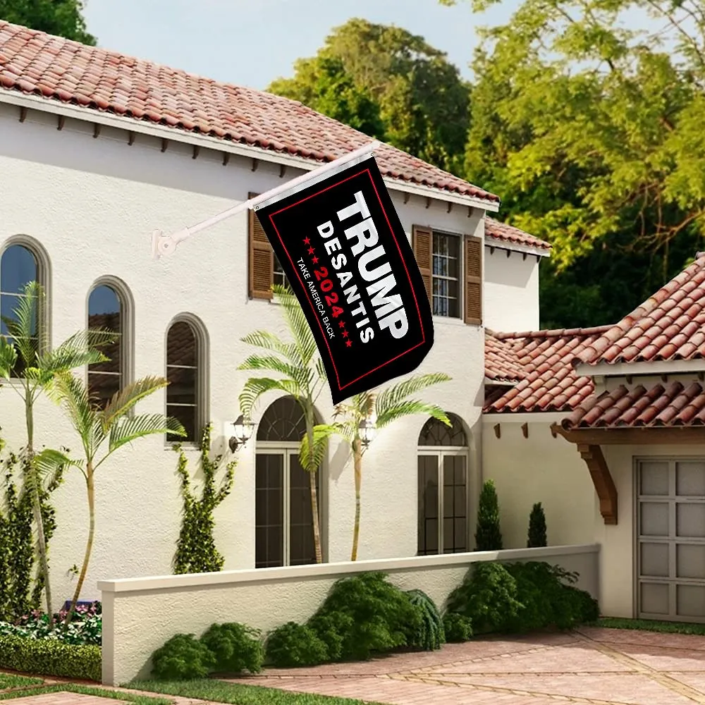 Trump Desantis 2024 Take America Back 3x5 Ft Flag with Two Brass Grommets For Indoor and Outdoor Decor