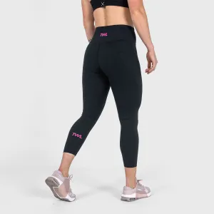 TWL - WOMEN'S ENERGY HIGH WAISTED 7/8TH TIGHTS - BLACK/ RASPBERRY