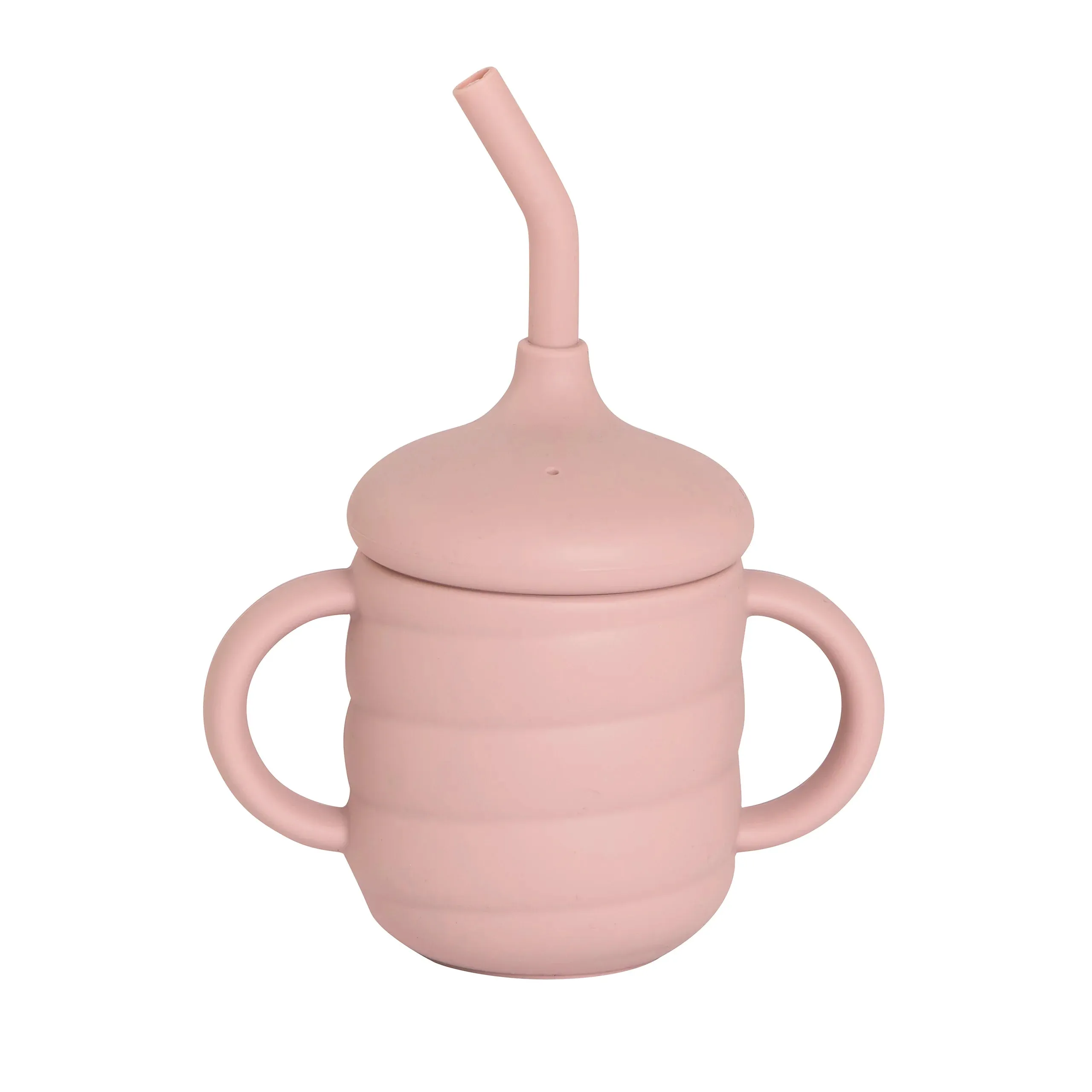Two Handle Sippy Cups with Straw - Olive, Blue, Pink - 6M 