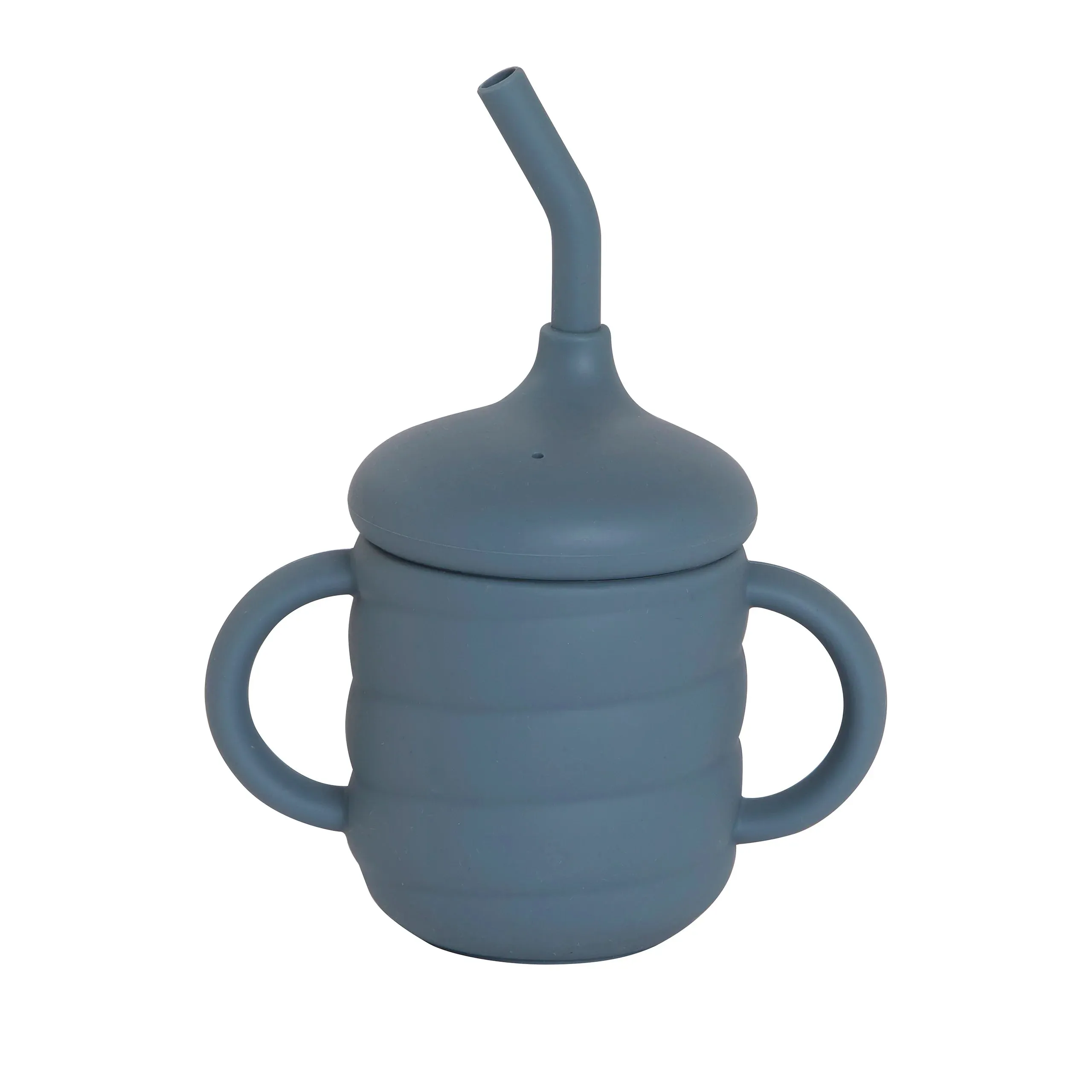 Two Handle Sippy Cups with Straw - Olive, Blue, Pink - 6M 