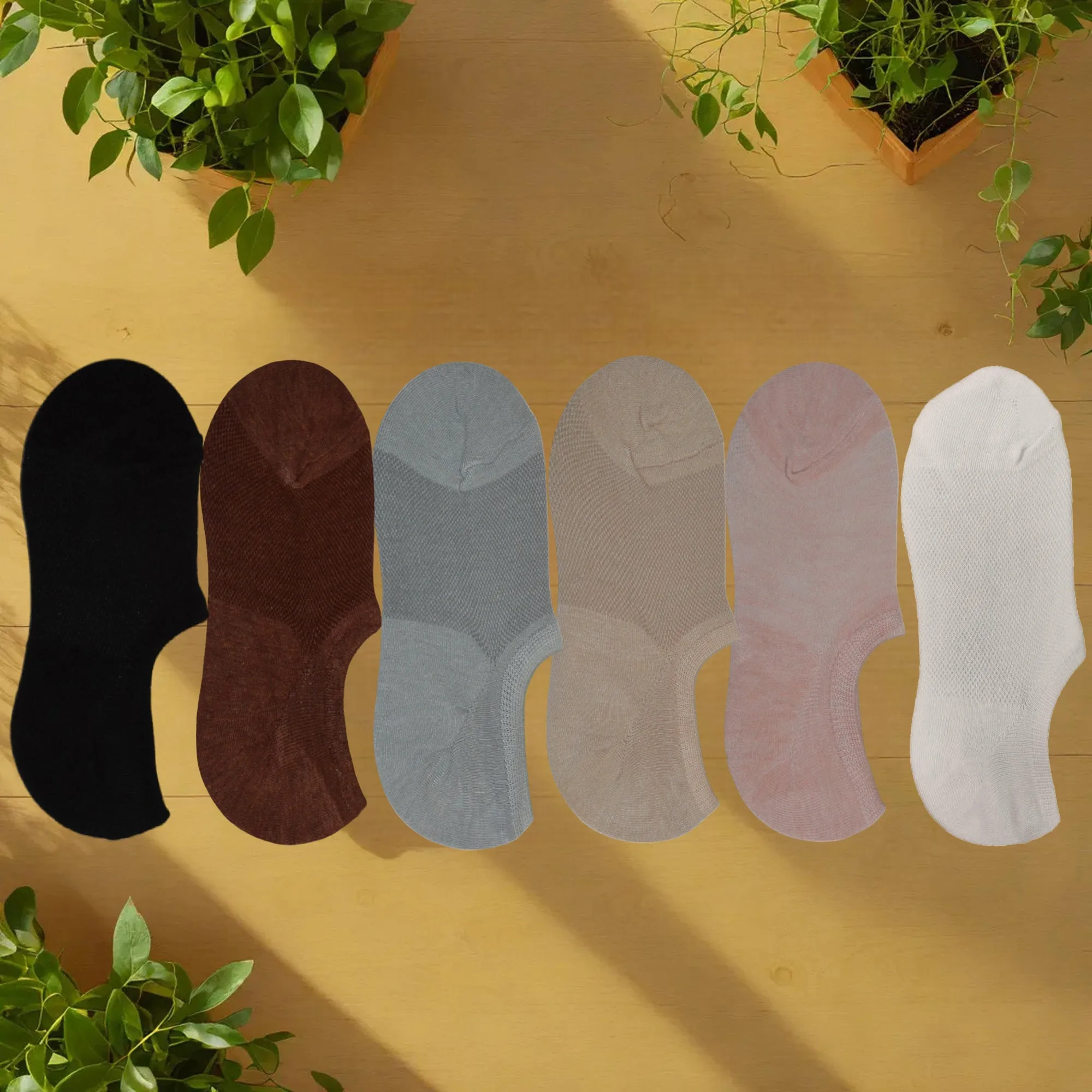 Ultra Soft Bamboo Blend Women's No Show Socks 4-Pair Set (Size AU Women 6-10)