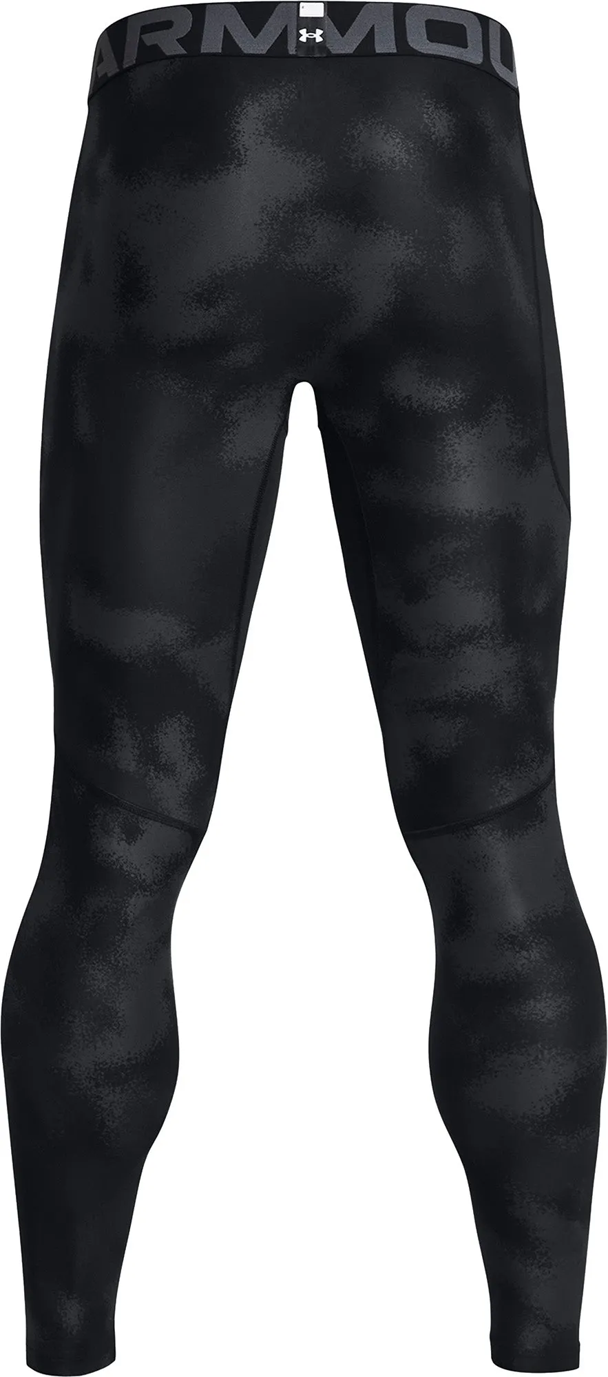 Under Armour HeatGear Printed Mens Long Training Tights - Black
