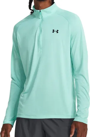 Under Armour Tech Half Zip Long Sleeve Mens Training Top - Green