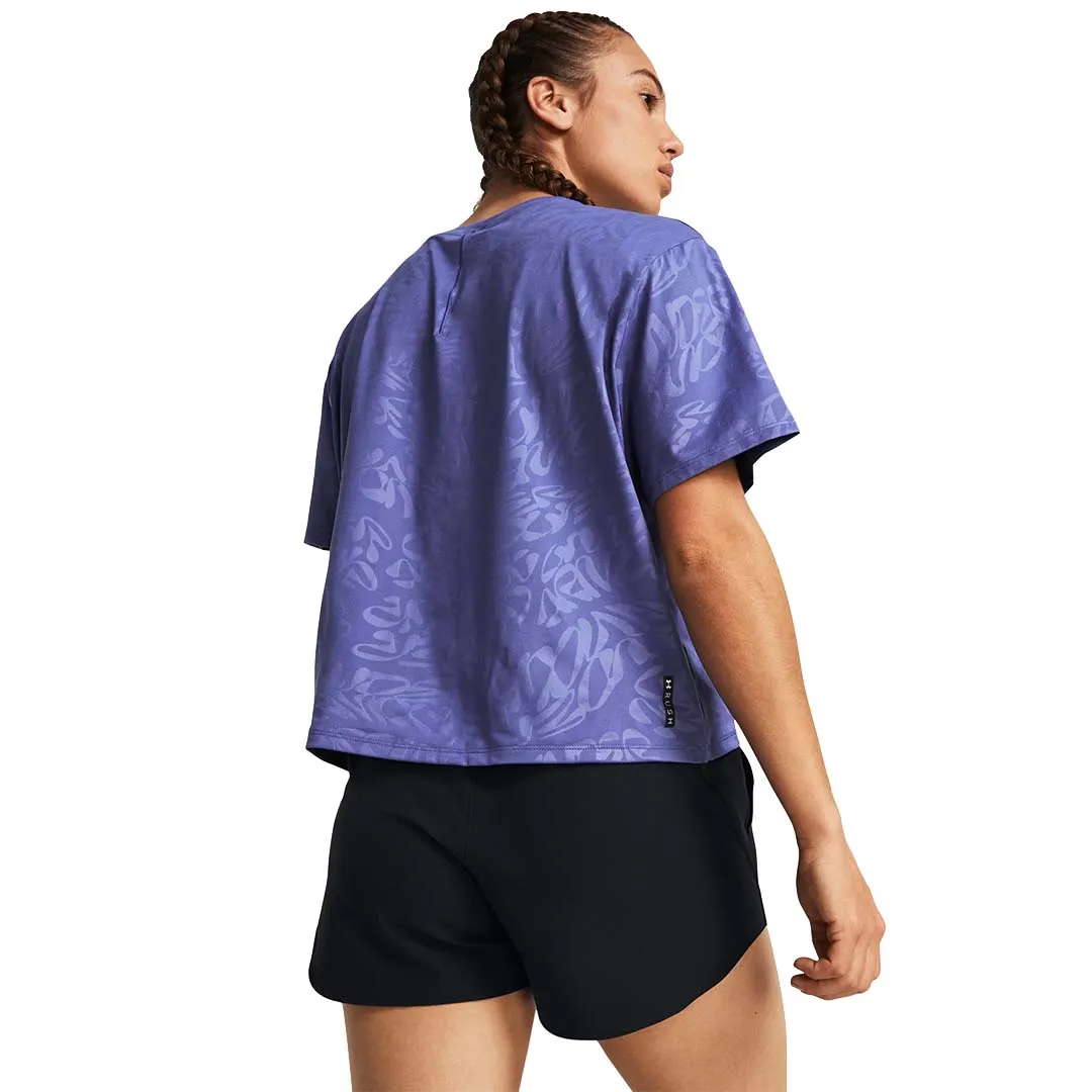 Under Armour Womens Rush Energy Emboss Crop SS | 1383640-561