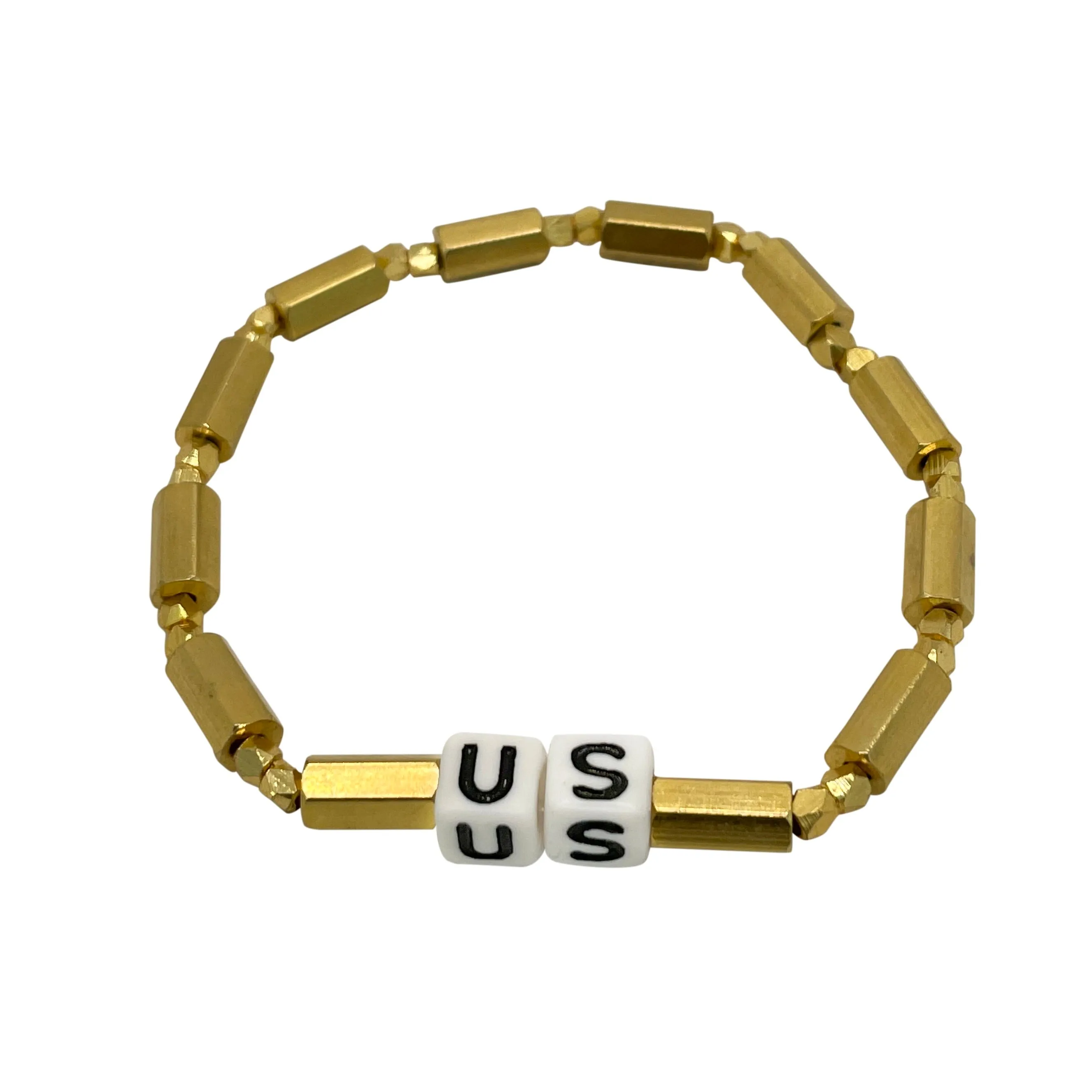 US Gold Plated Minimalist White Cord