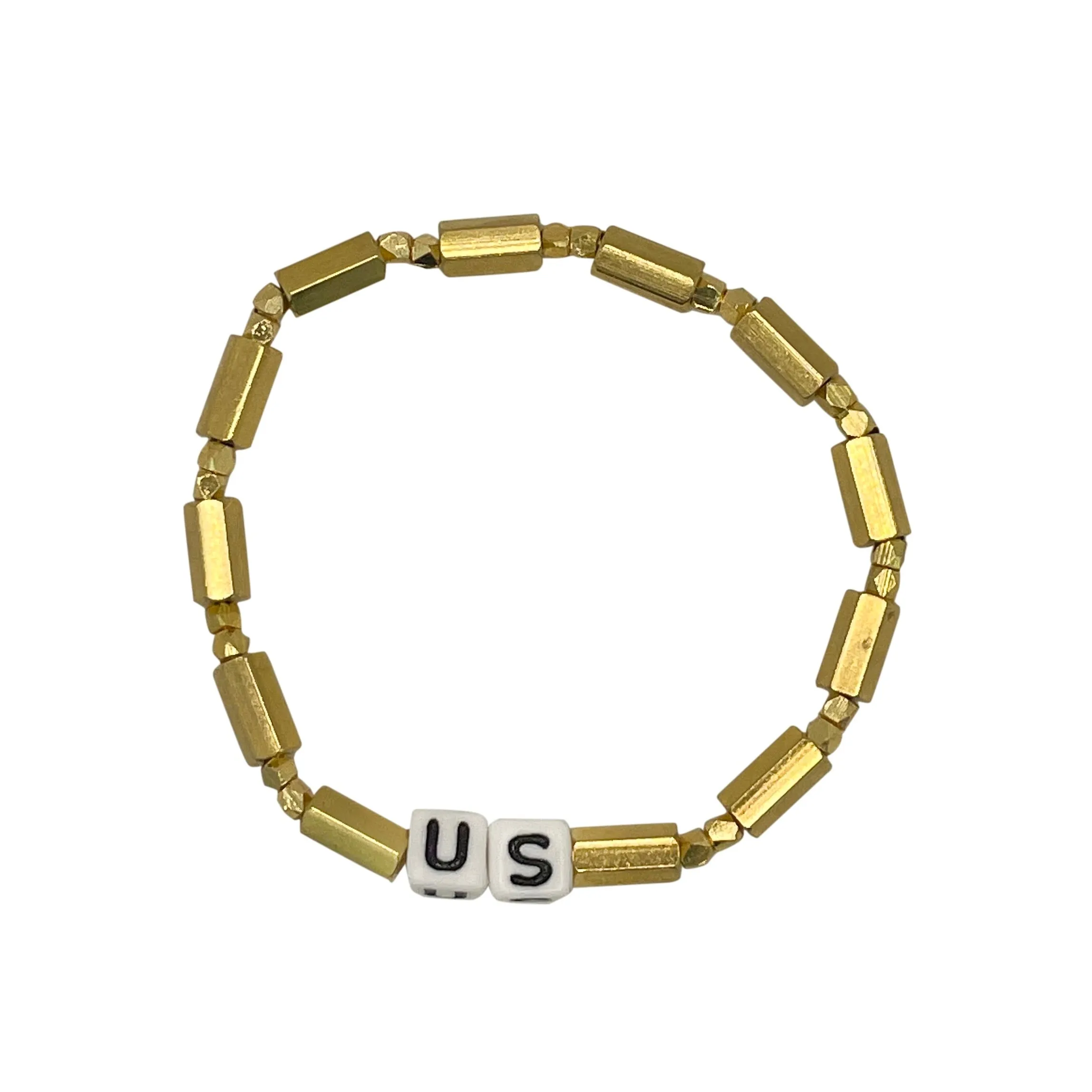 US Gold Plated Minimalist White Cord