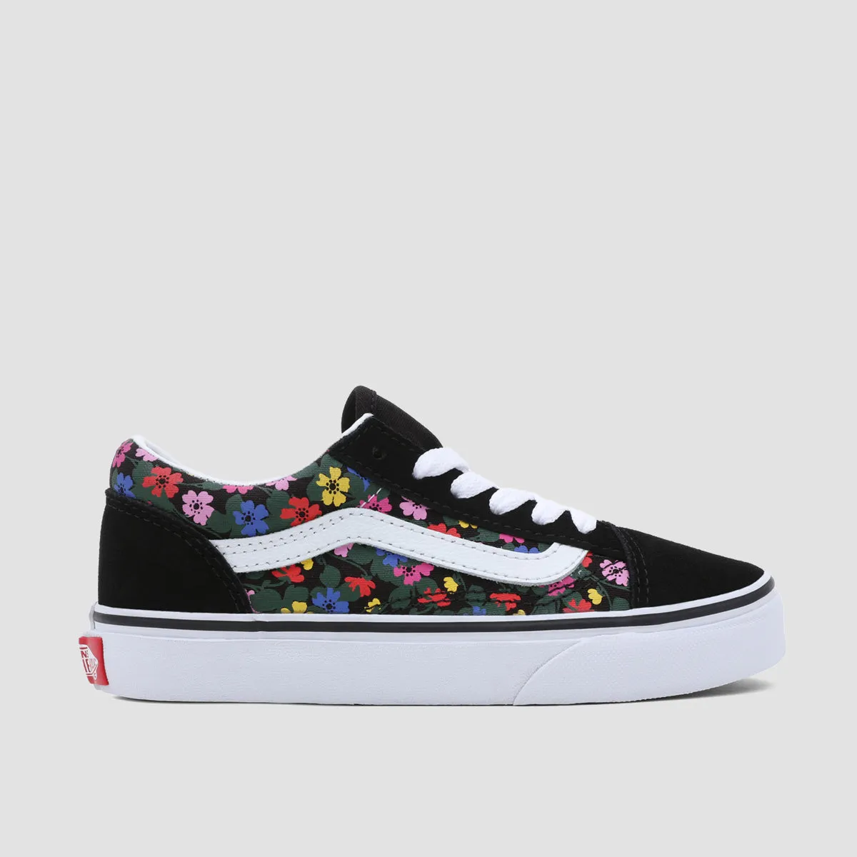 Vans Old Skool Shoes - Floral Black/White - Kids