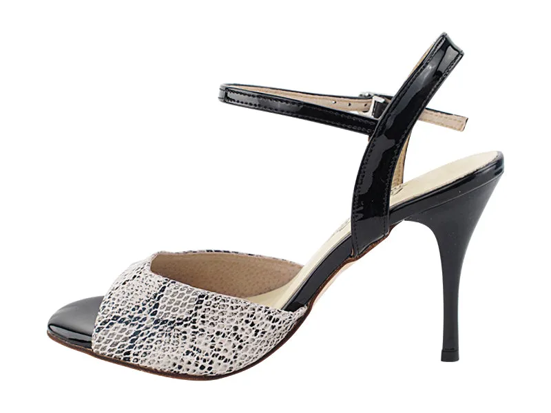 VFTango 022 White Snake & Black Patent