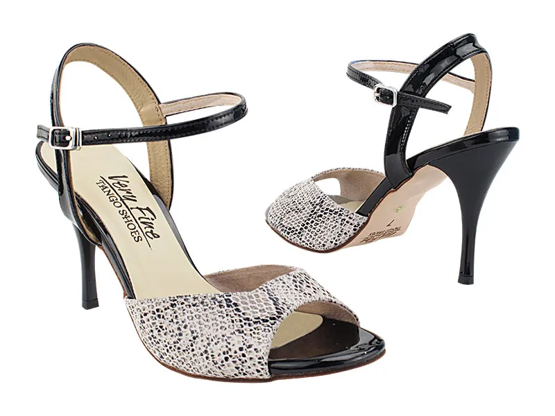 VFTango 022 White Snake & Black Patent