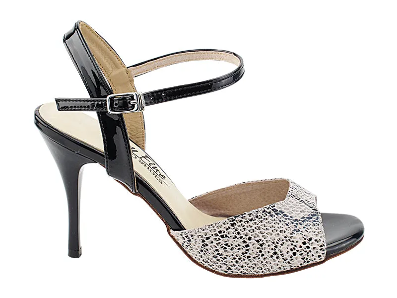 VFTango 022 White Snake & Black Patent
