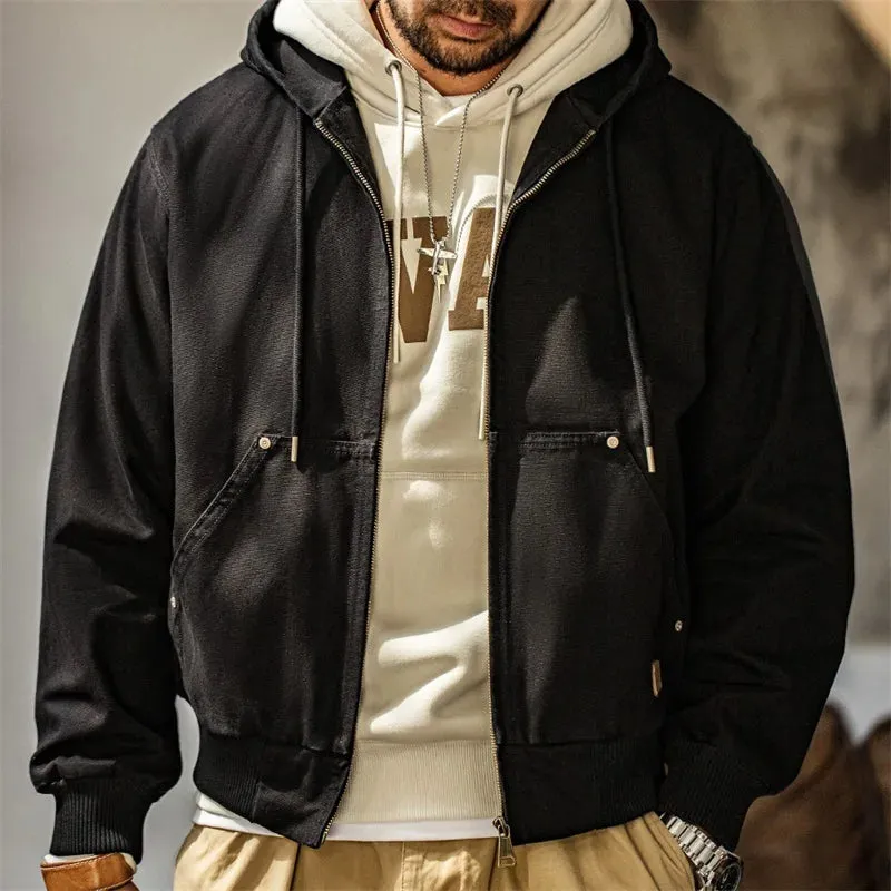Vintage Canvas Lined Hooded Jacket C34