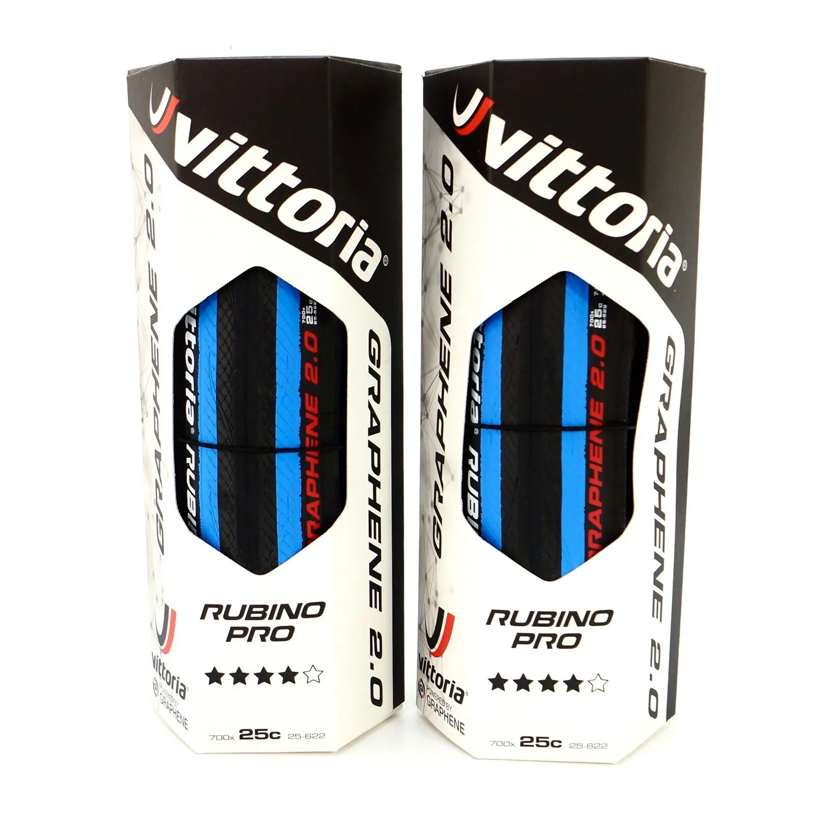 Vittoria Rubino Pro Tire G  2.0 GRAPHENE 700 x 25c Black / Blue Tyre