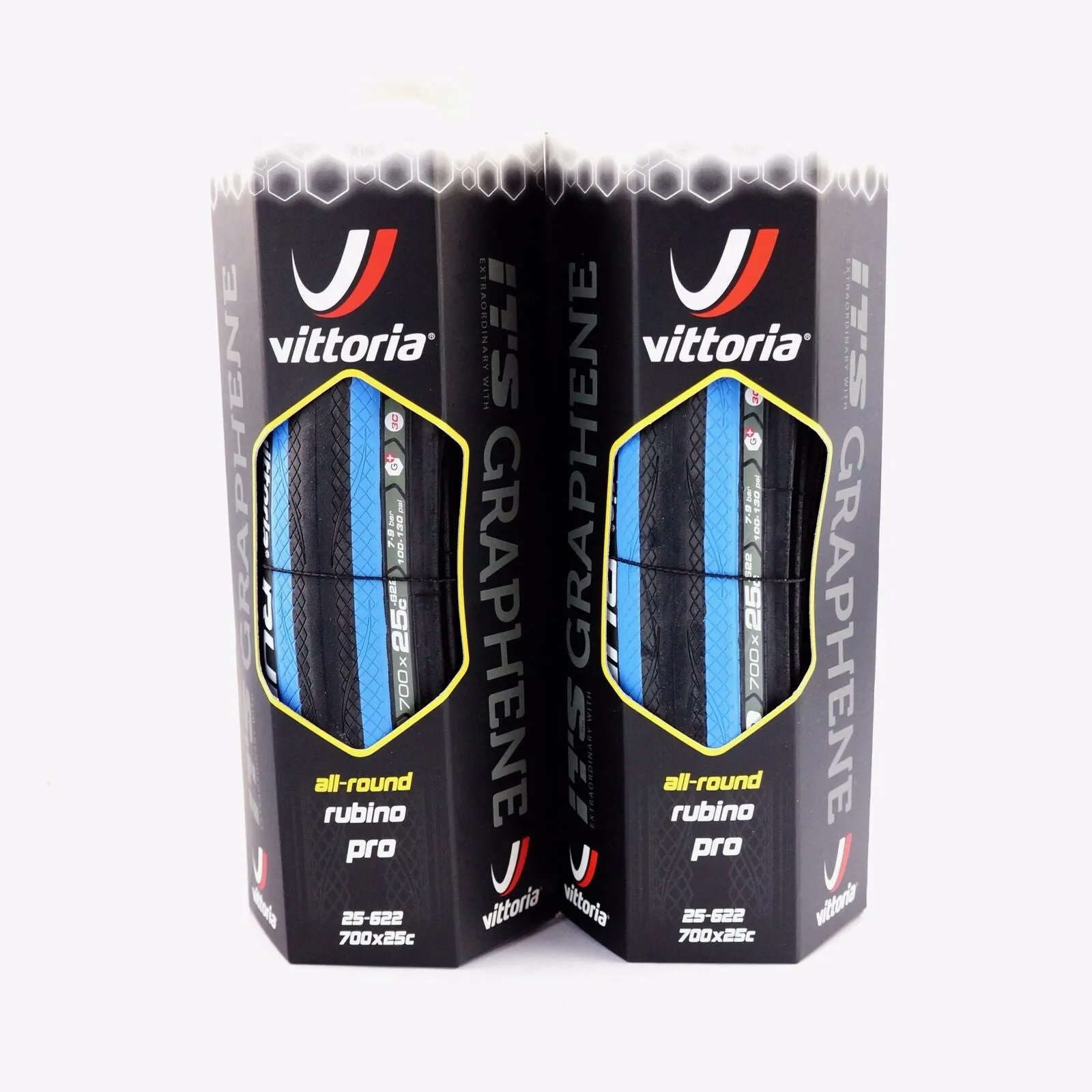 Vittoria Rubino Pro Tire G  2.0 GRAPHENE 700 x 25c Black / Blue Tyre