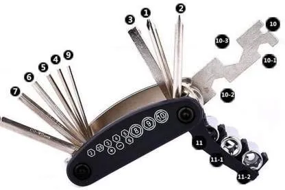Wavva 15 in 1 Multi-Function Bicycle Tools Sets Cycling Cycle Repair Tool KIT