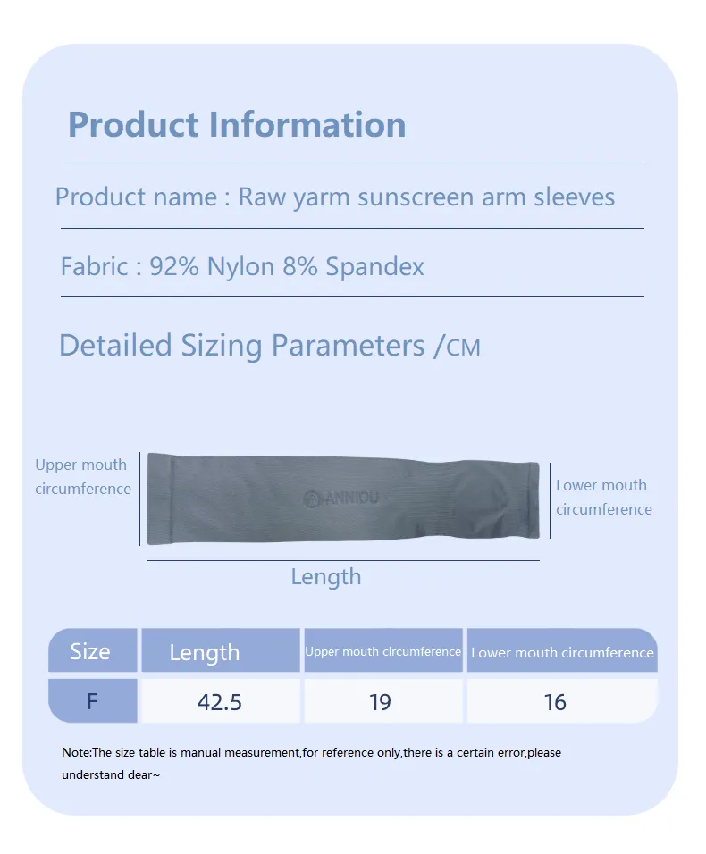 Wholesale Antibacterial Uv Knitted Arm Sleeves