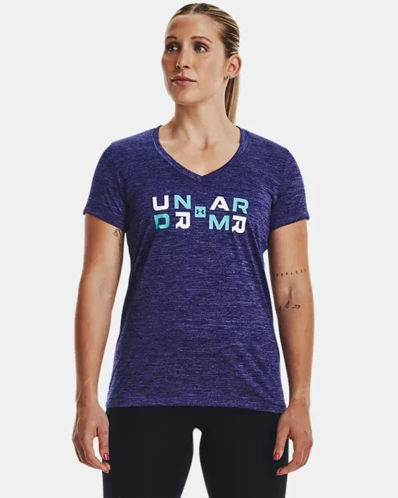 Women's Tech Twist Graphic V-Neck Short Sleeve