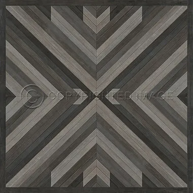 Wood Norwegian Bohemia "After Dark" Vinyl Floorcloth - Spicher & Co.
