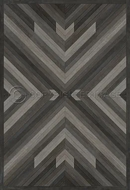 Wood Norwegian Bohemia "After Dark" Vinyl Floorcloth - Spicher & Co.